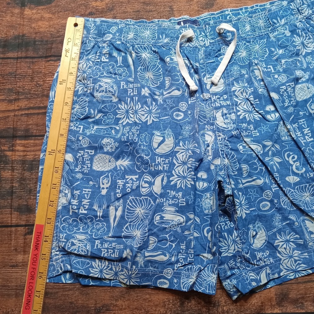 Johnnie-O Men's Board Shorts Trunks Lined Drawstring Size Medium Blue - Picture 6 of 8